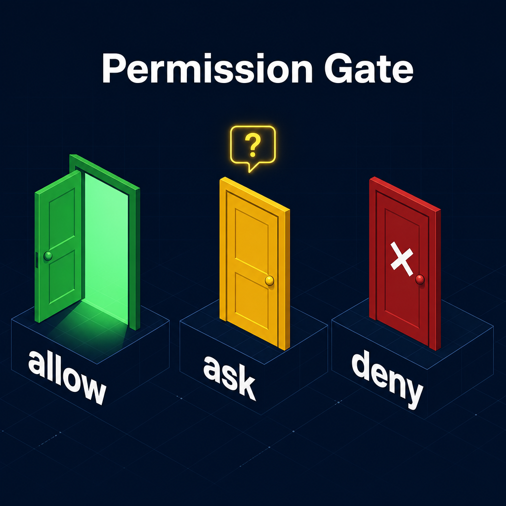 Permission 三态模型:ask / allow / deny